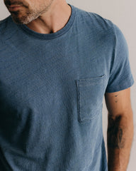 The Slub Tee in Washed Indigo