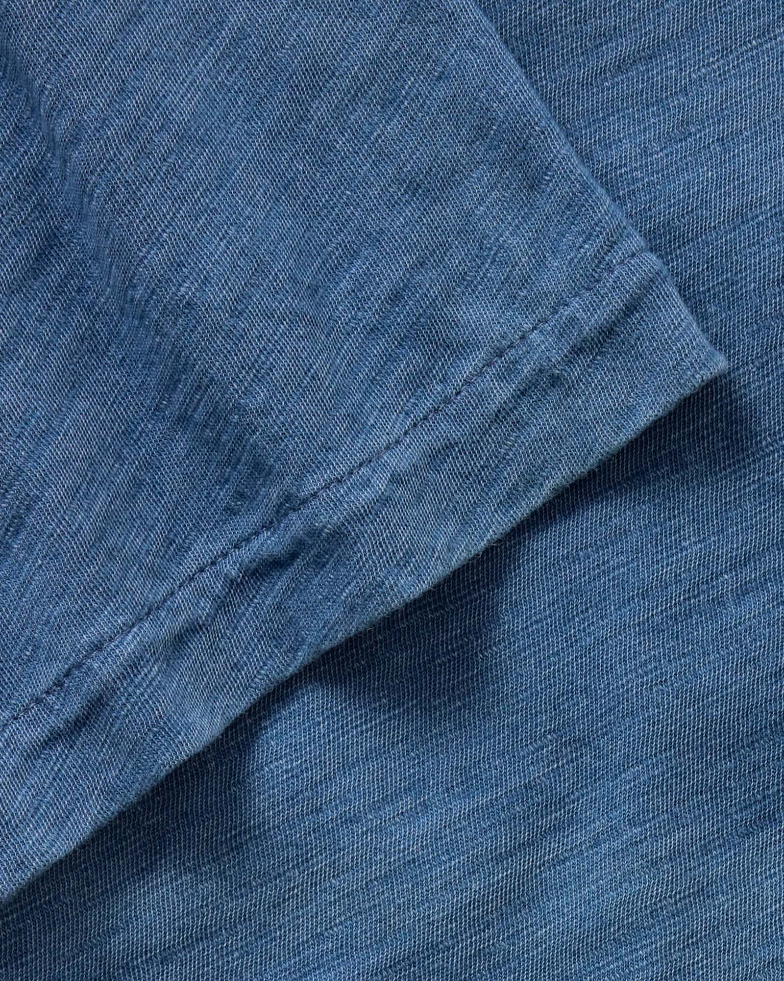 The Short Sleeve California in Washed Indigo Slub