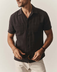 The Conrad Shirt in Faded Black Linen
