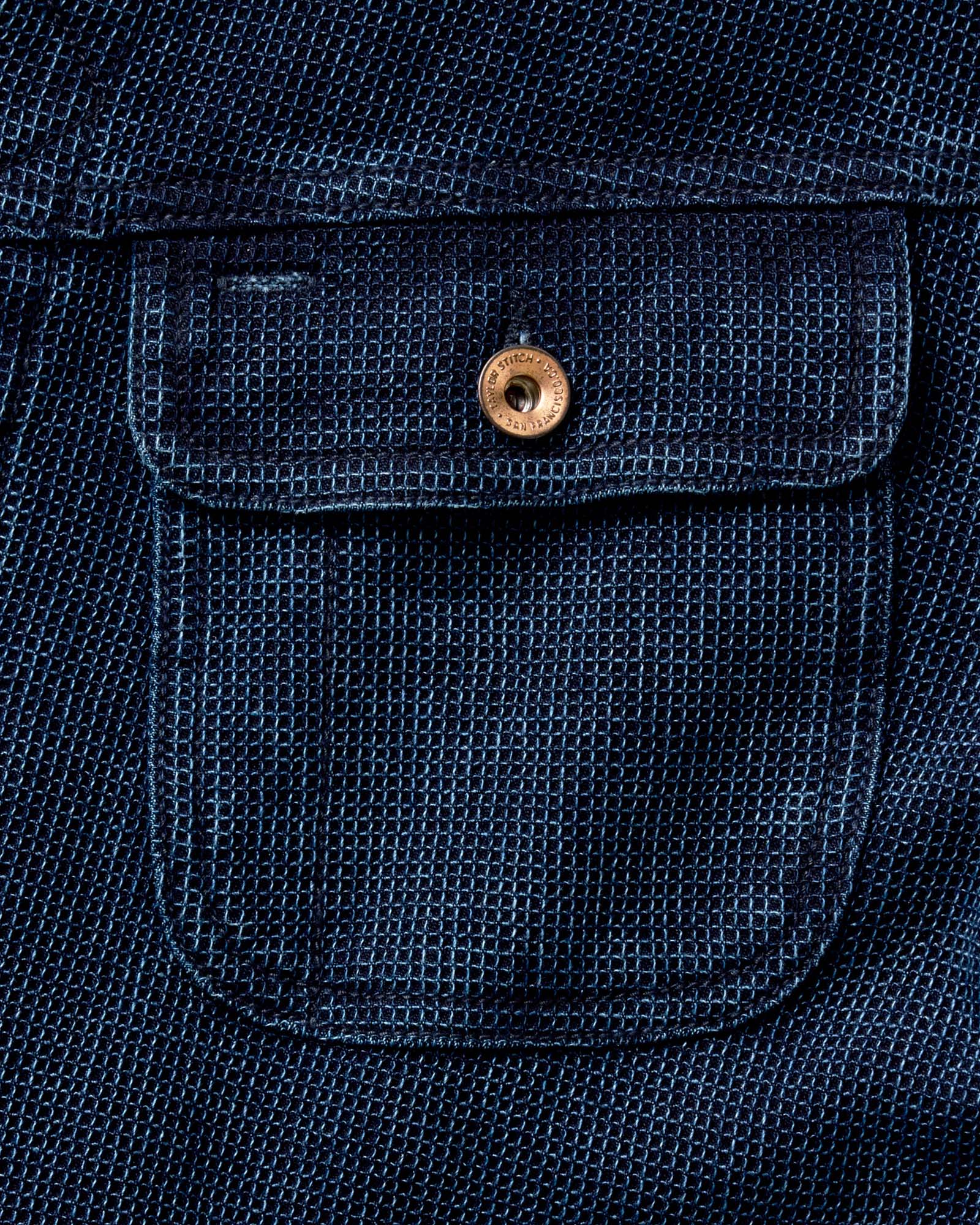 The Long Haul Jacket in Rinsed Indigo Waffle