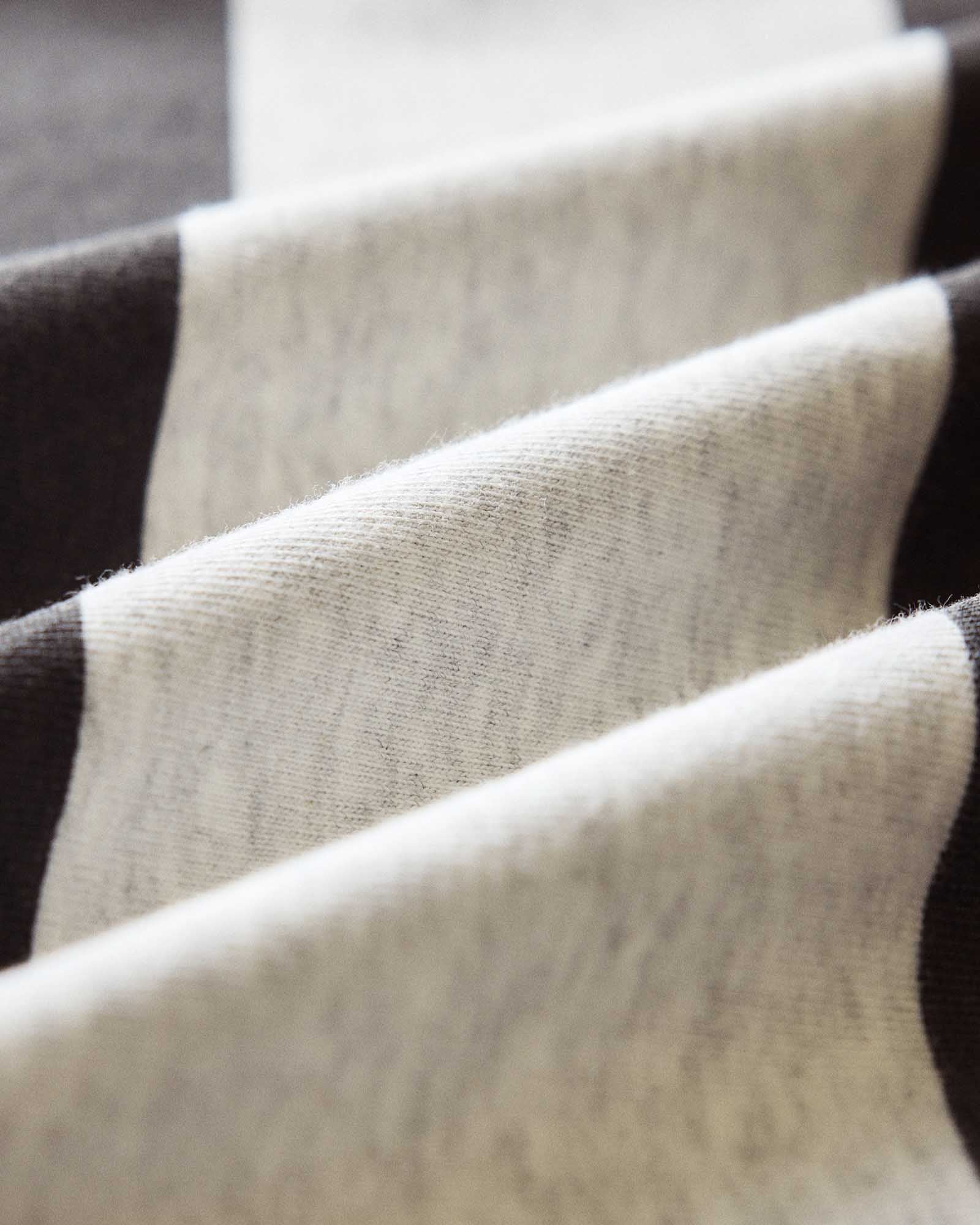 The Organic Cotton Shop Tee in Faded Black Stripe