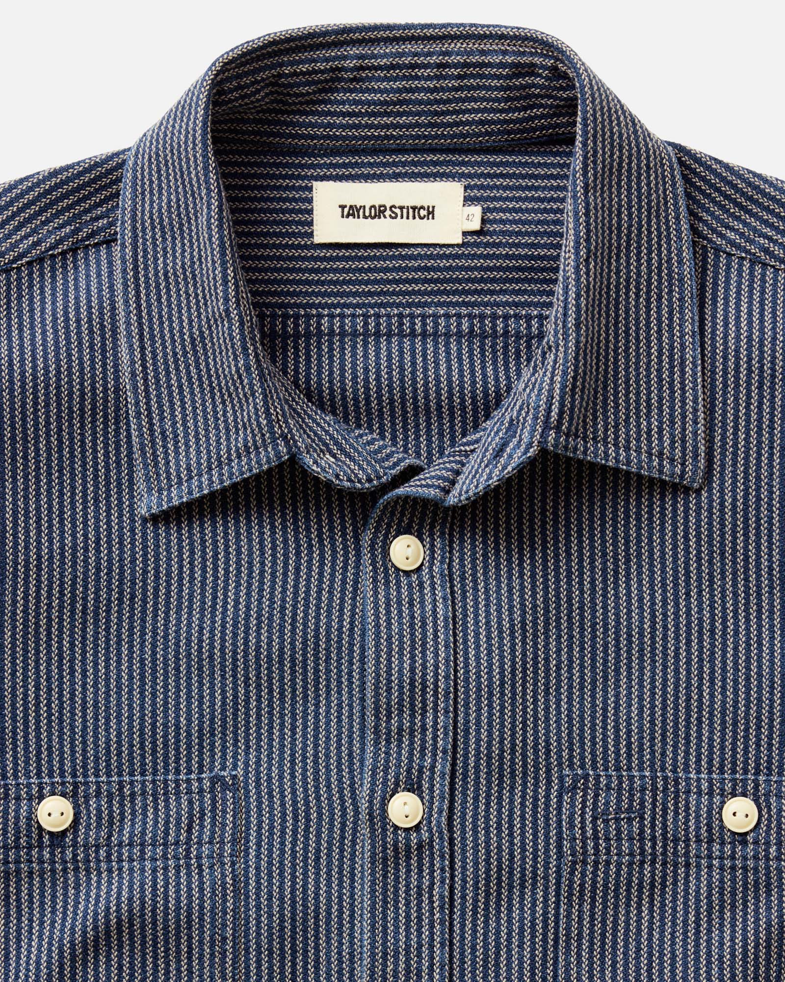 The Short Sleeve Utility Shirt in Roped Indigo