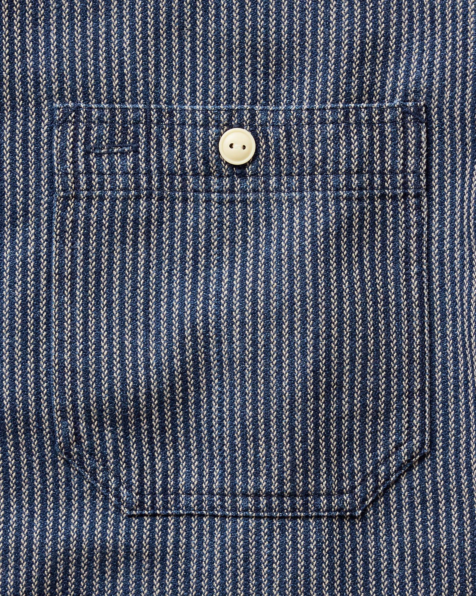 The Short Sleeve Utility Shirt in Roped Indigo