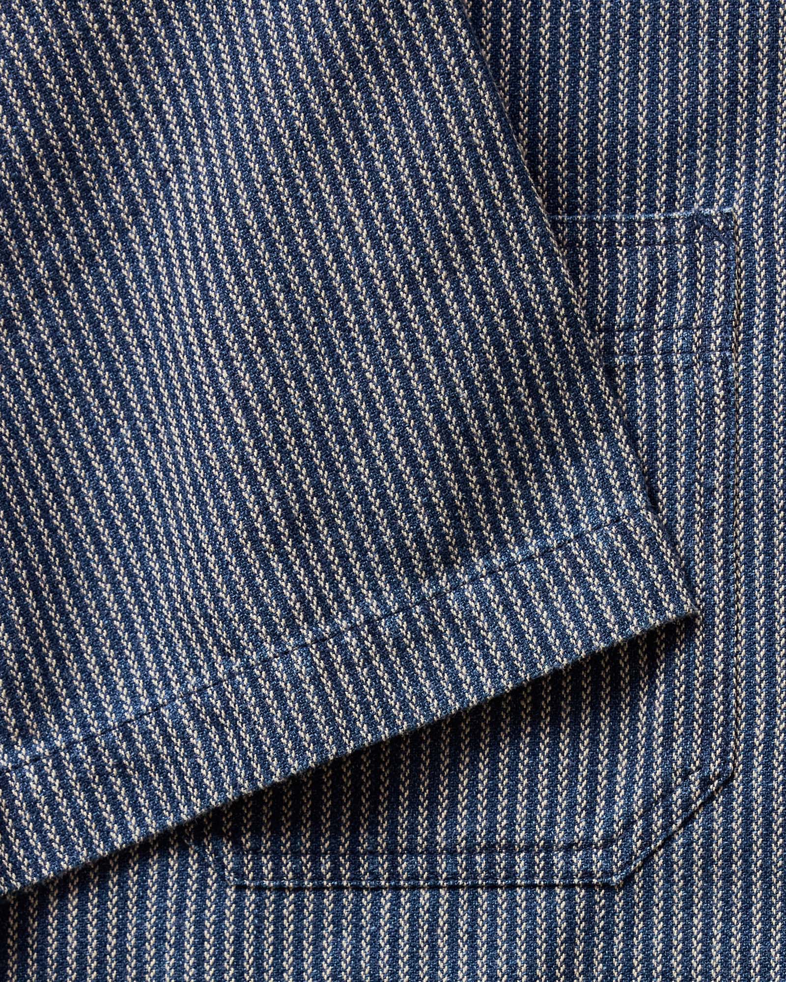 The Short Sleeve Utility Shirt in Roped Indigo