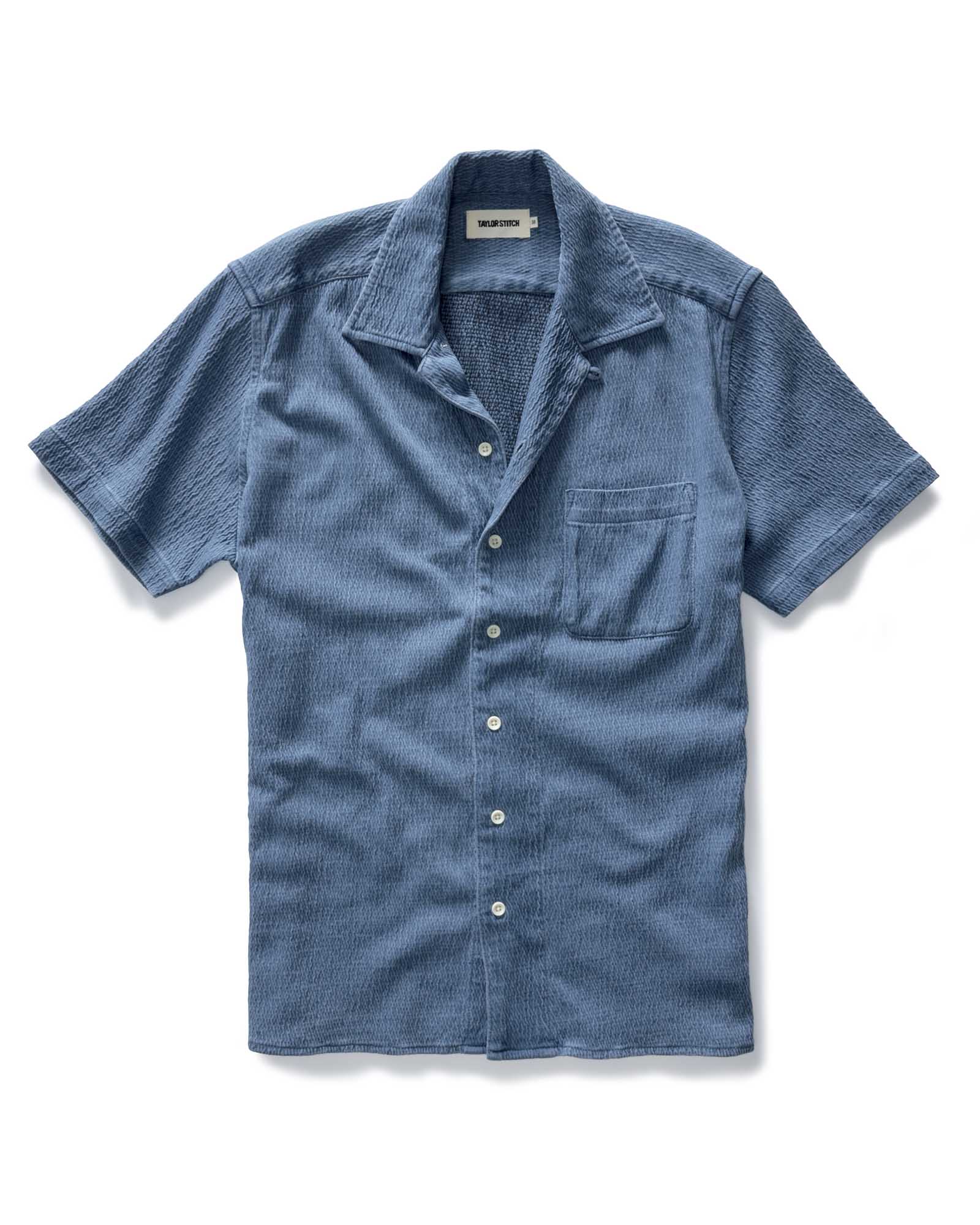 The Hawthorne Shirt in Washed Indigo Crepe