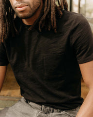 The Slub Tee in Black Indigo