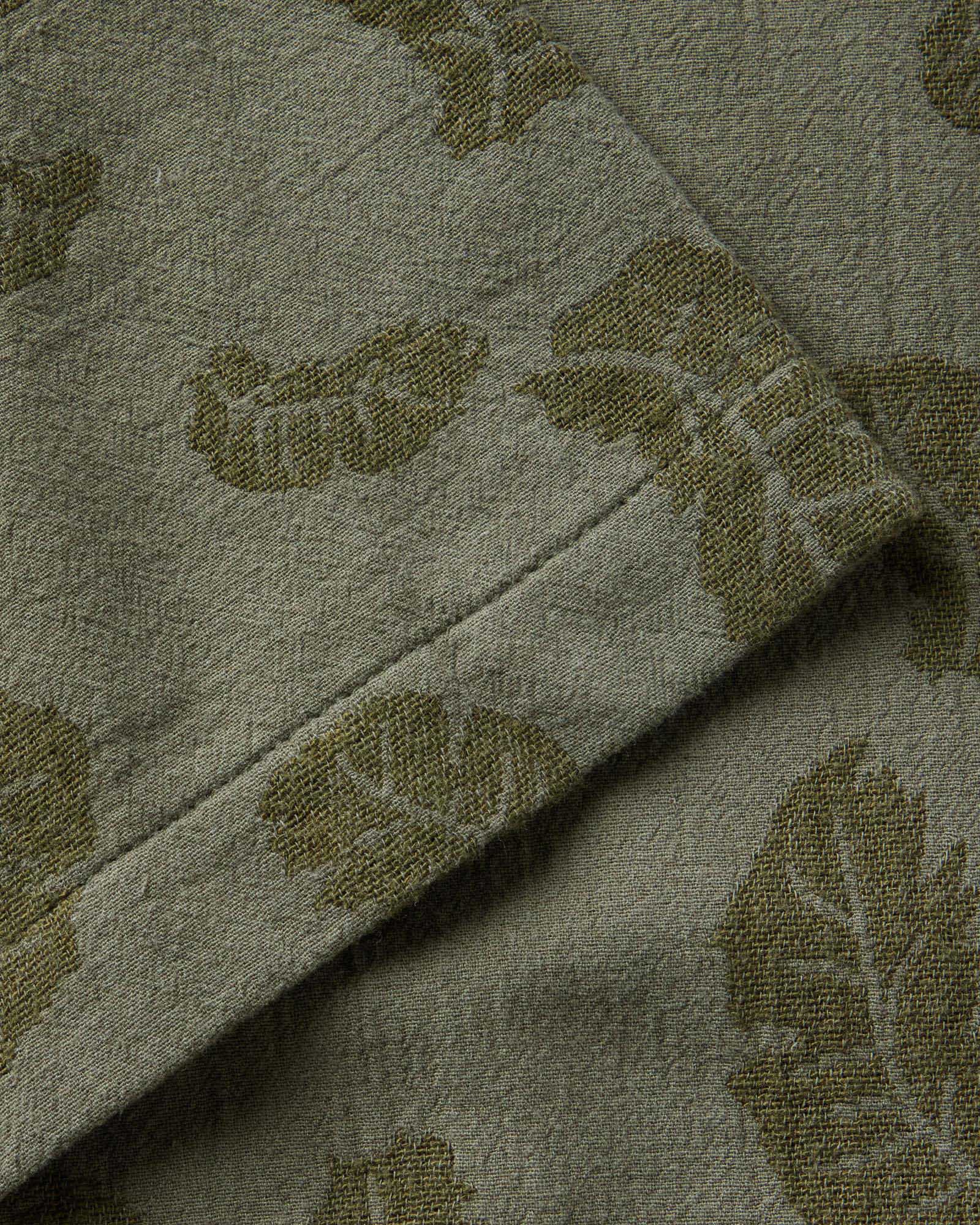 The Hawthorne Shirt in Burnt Olive Floral Jacquard