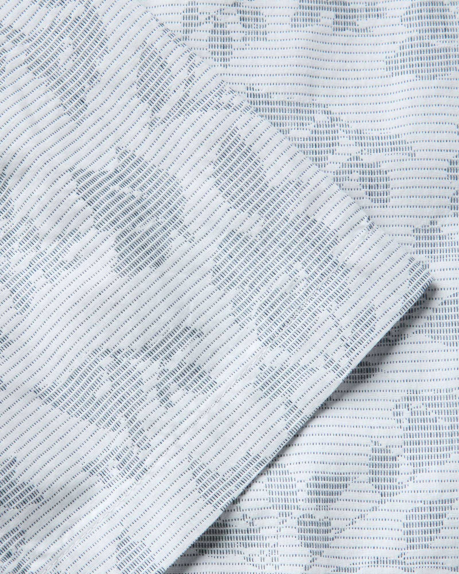 The Hawthorne Shirt in Sky Blue Floral Jacquard