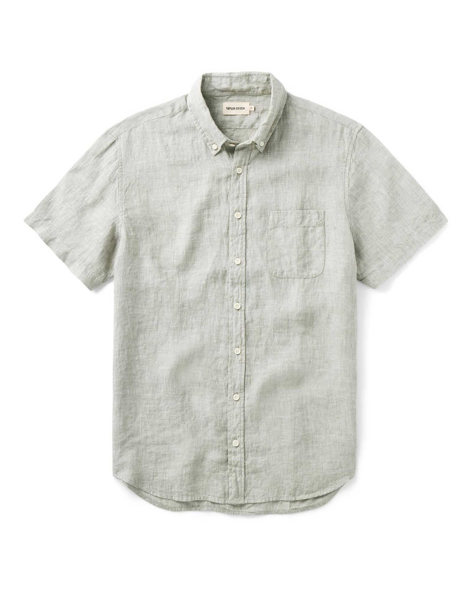 The Short Sleeve Jack in Sage Linen
