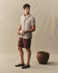The Short Sleeve Jack in Sage Linen