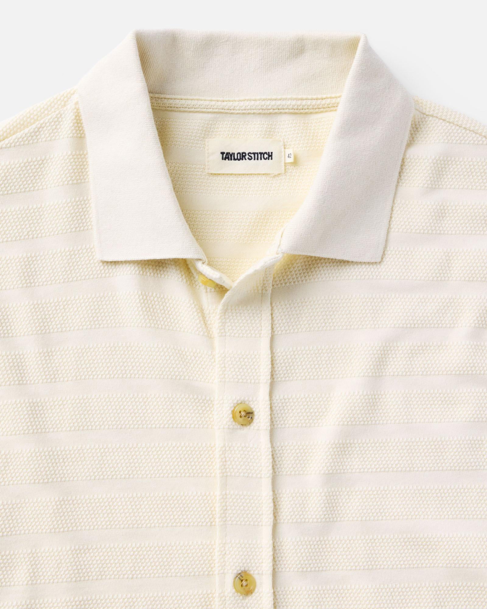 The Bywater Polo in Natural Knit Stripe