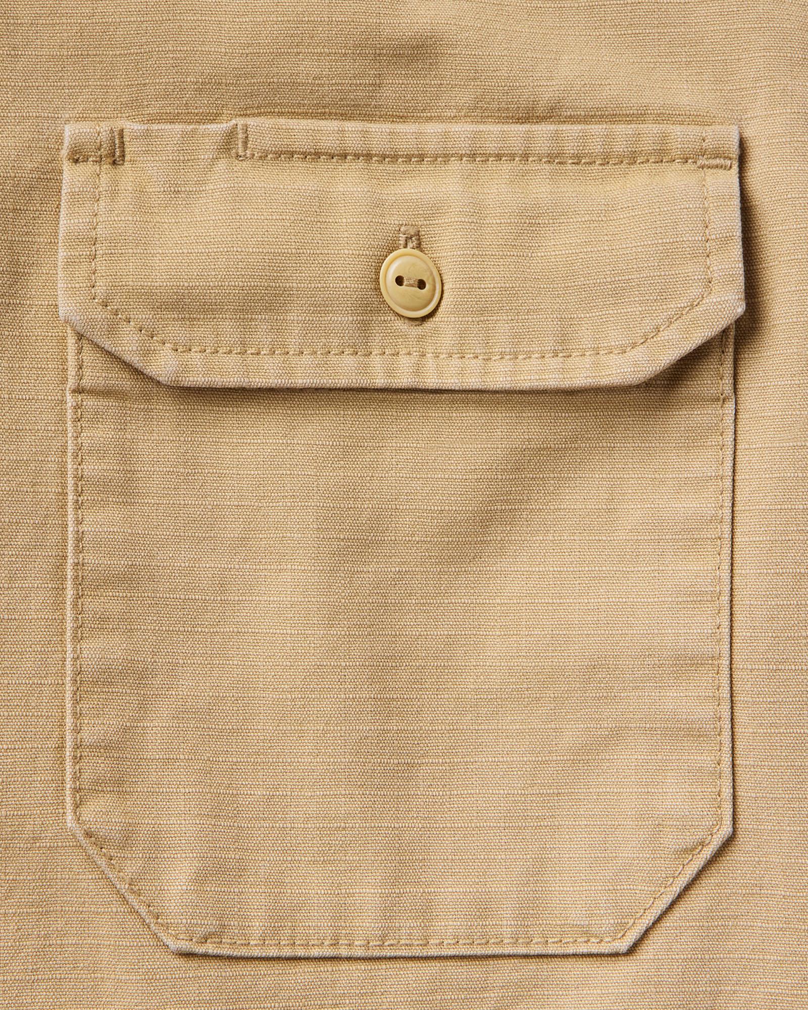 The Short Sleeve Mechanic Shirt in Khaki Ripstop