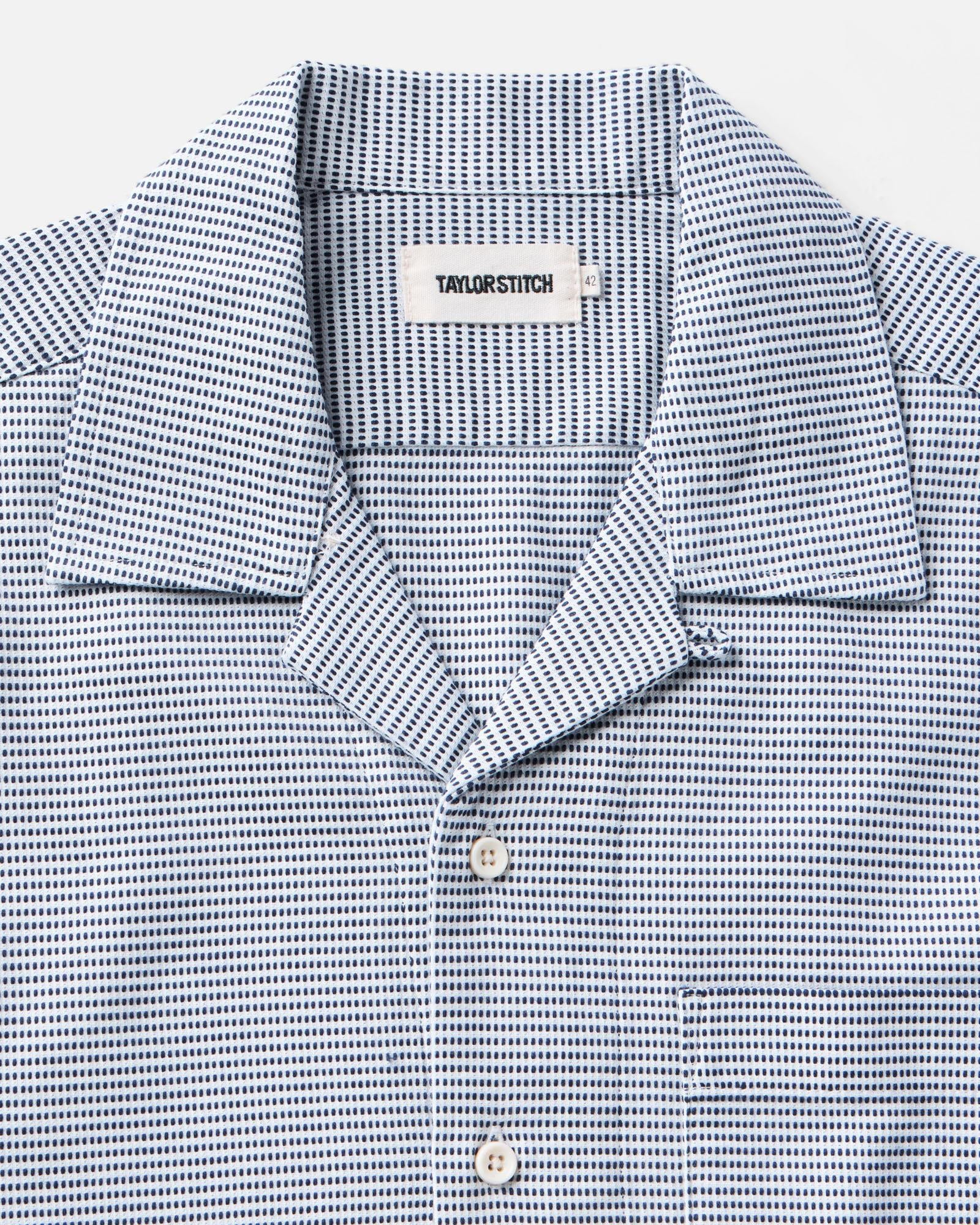 The Hawthorne Shirt in Blue Pin Dot Dobby
