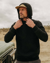 The Sunset Hoodie in Black Indigo Terry