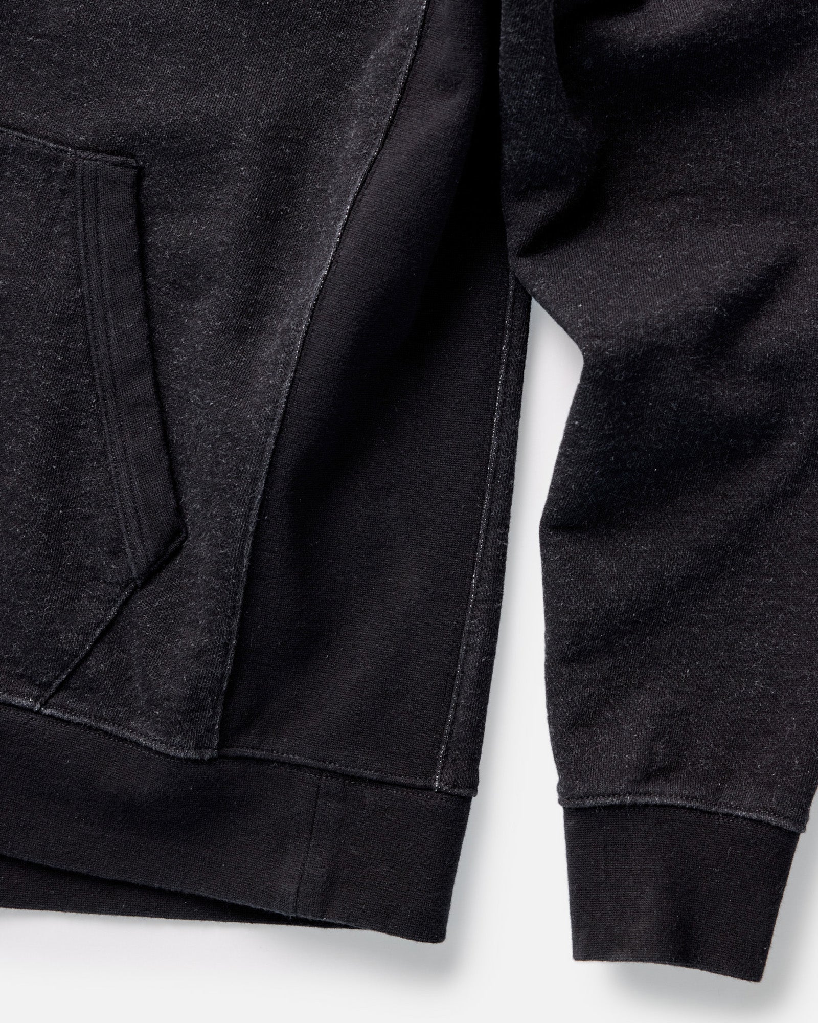 The Sunset Hoodie in Black Indigo Terry