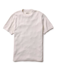 The Organic Cotton Short Sleeve Crew in Vintage White Waffle