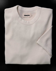 The Organic Cotton Short Sleeve Crew in Vintage White Waffle