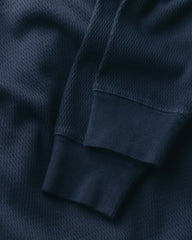 The Organic Cotton Crew in Dark Navy Waffle