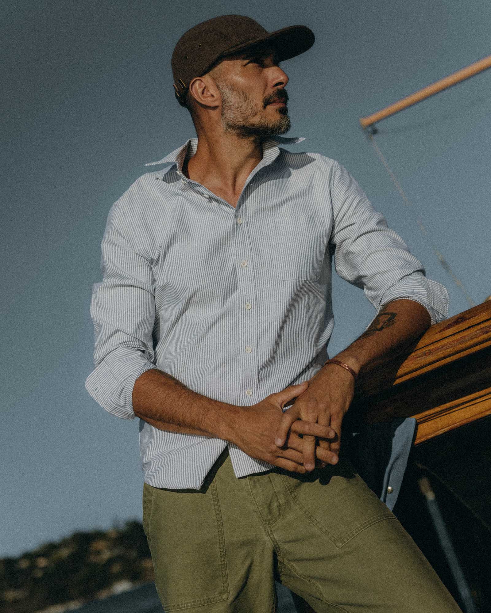 The Jack in Navy University Stripe Everyday Oxford