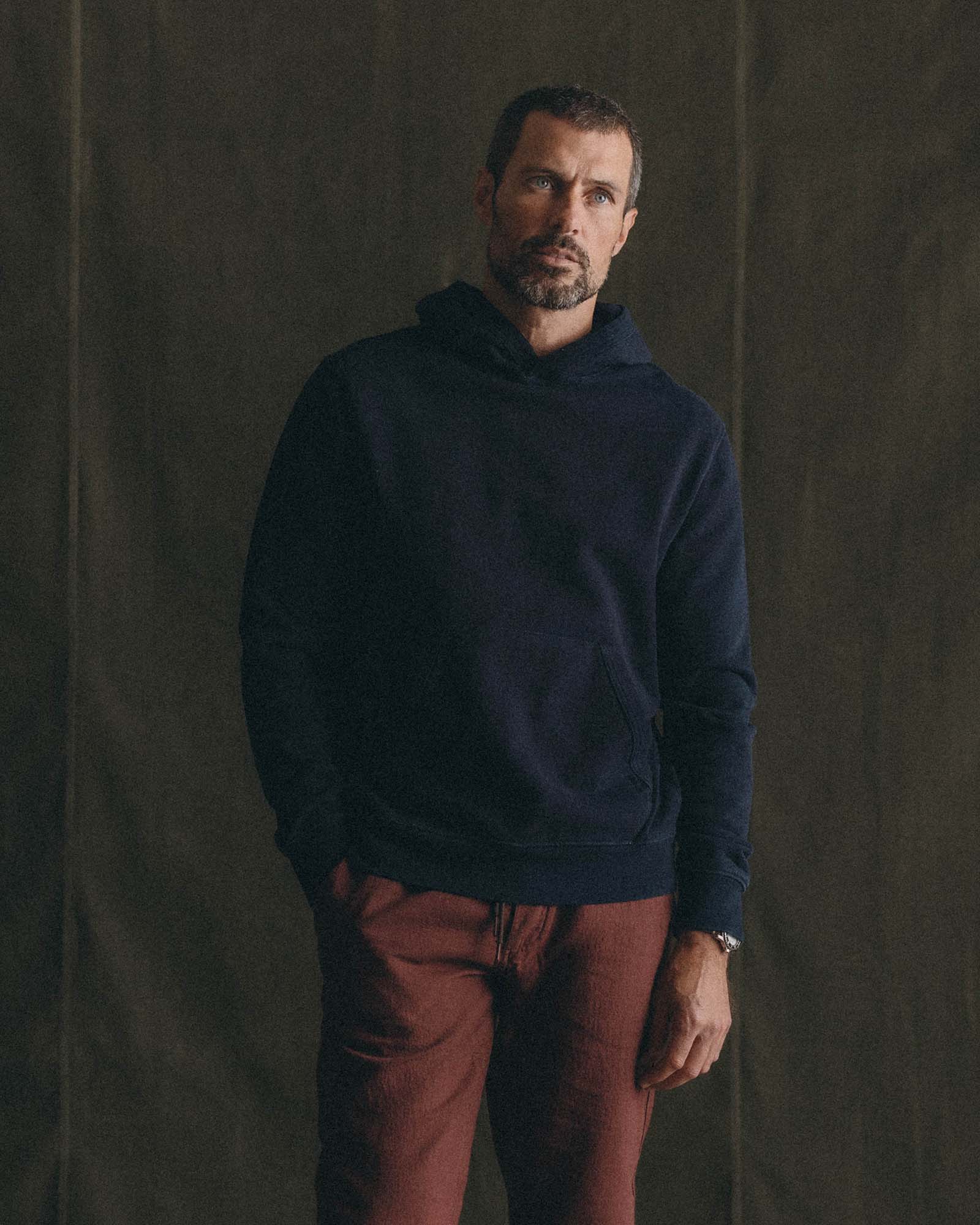 The Sunset Hoodie in Rinsed Indigo Terry