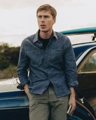 The Foundry Shirt in Rinsed Indigo Chambray