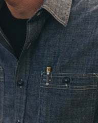 The Foundry Shirt in Rinsed Indigo Chambray