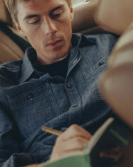 The Foundry Shirt in Rinsed Indigo Chambray