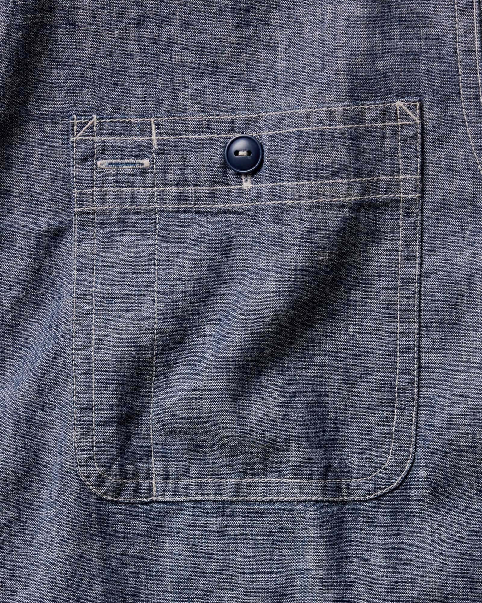The Foundry Shirt in Rinsed Indigo Chambray