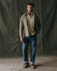 The Straight Jean in Mid Wash Organic Selvedge