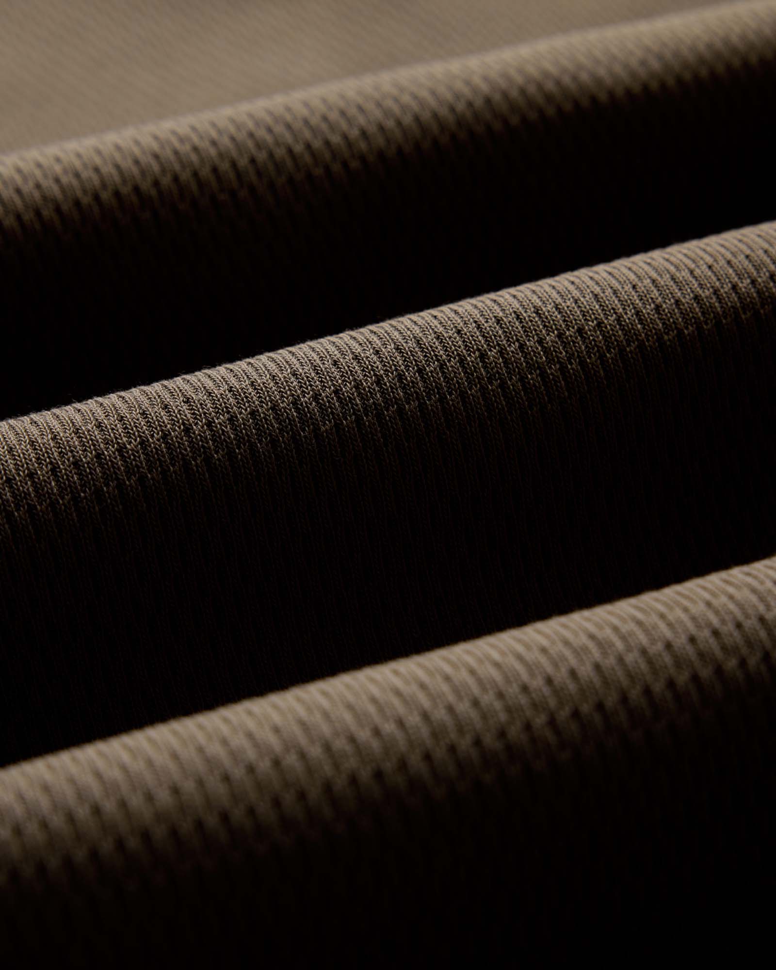 The Organic Cotton Crew in Fatigue Olive Waffle