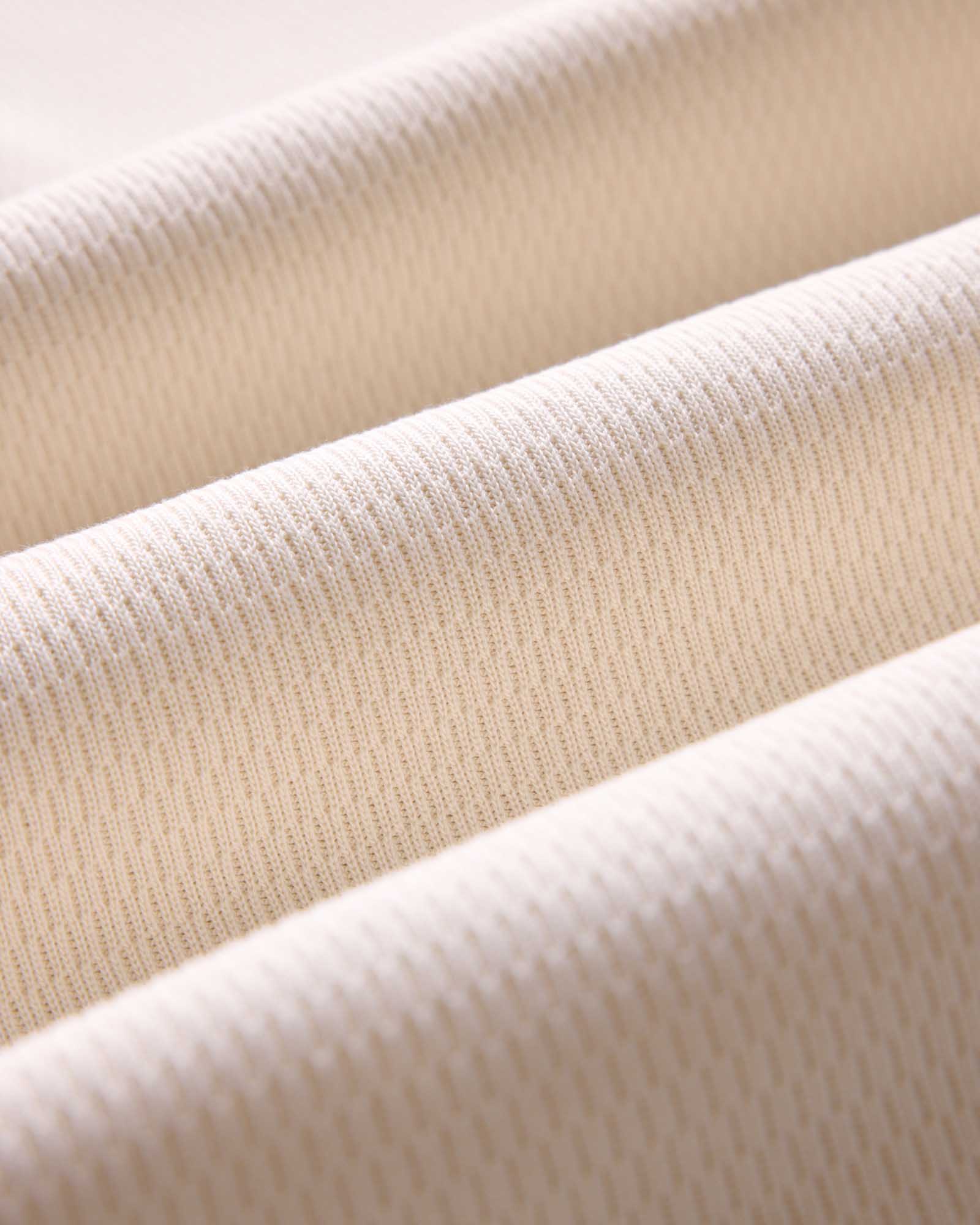 The Organic Cotton Crew in Vintage White Waffle