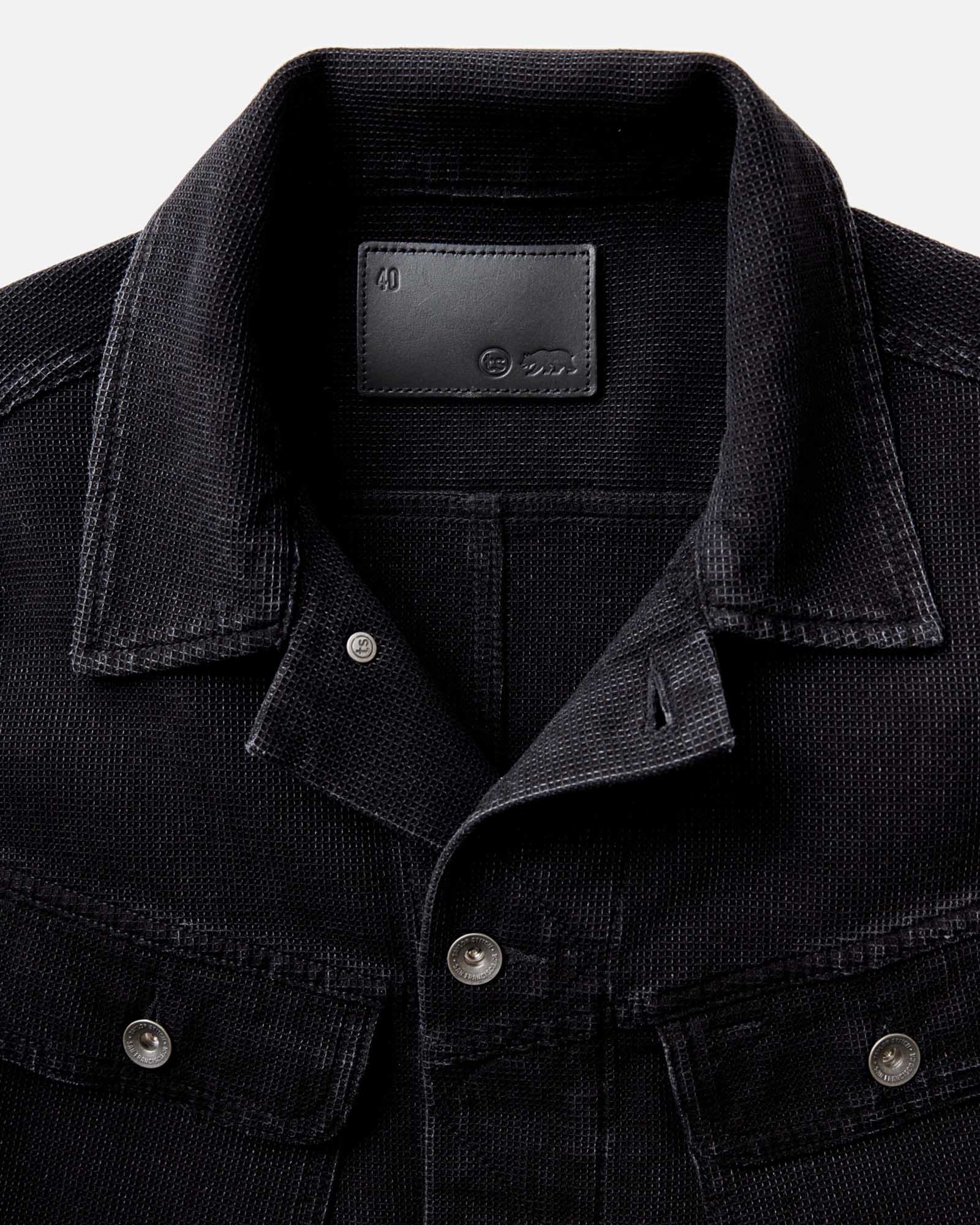 The Long Haul Jacket in Black Indigo Waffle