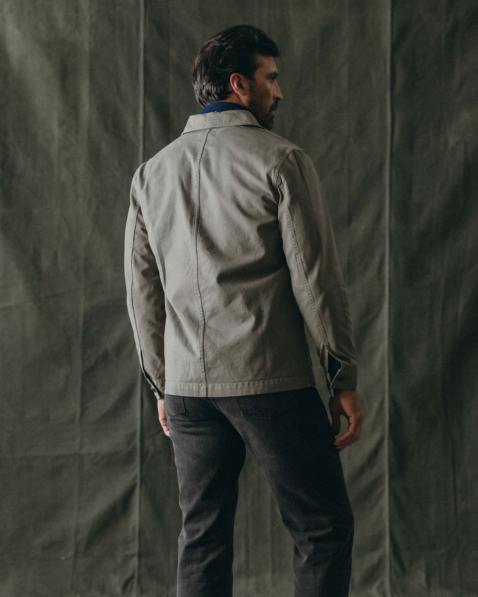 The Ojai Jacket in Organic Smoked Olive Foundation Twill