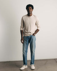 The Organic Cotton Long Sleeve Tee in Heather Oat