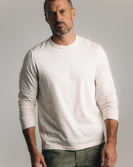 The Organic Cotton Long Sleeve Tee in Vintage White