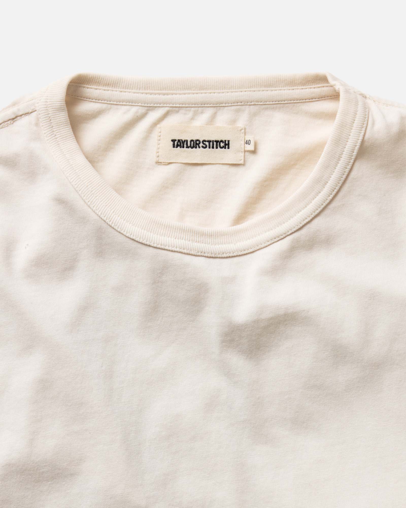 The Organic Cotton Long Sleeve Tee in Vintage White