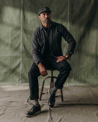 The Utility Shirt in Charcoal Sashiko