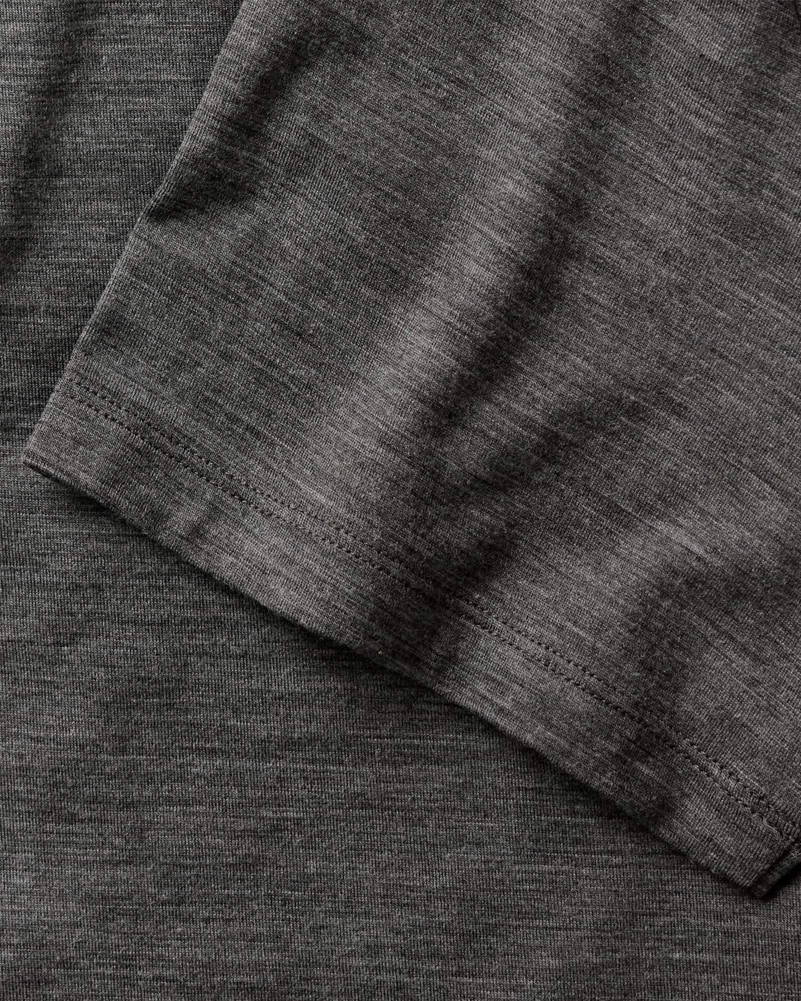 The Merino Polo in Heather Army